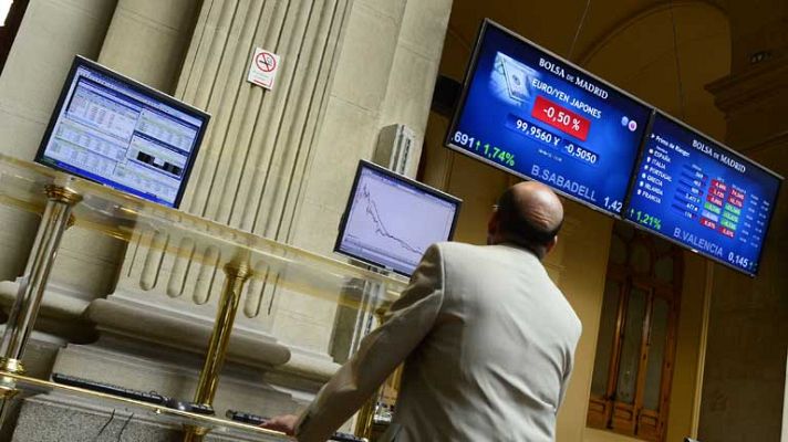 Telediario 1 - Escalada de la prima de riesgo