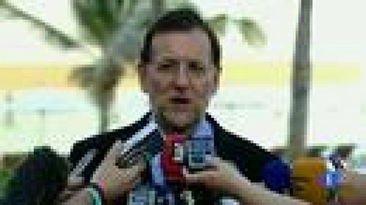 Telediario 1 - Rajoy valora positivamente el resultado en Grecia