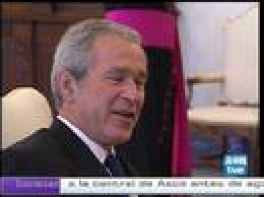 Bush llega a Italia