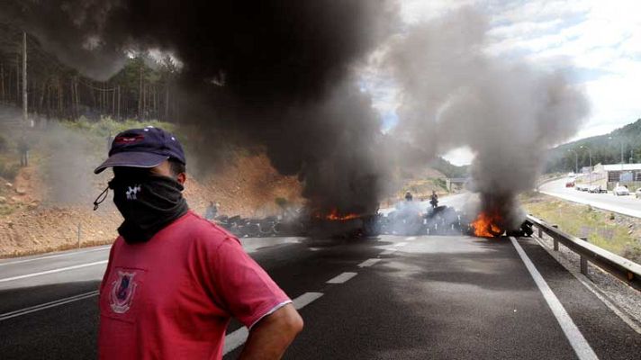 Telediario 1 - Huelga en la minería