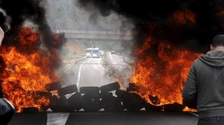 Telediario 1 - Jornada de protestas en la minería