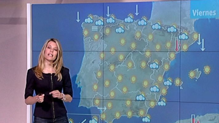 El tiempo - Nubes en el área cantábrica
