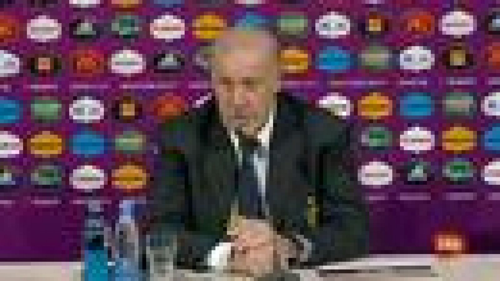 Vicente del Bosque, seleccionador español, destacó los méritos de su equipo para conseguir la victoria frente a Francia en los cuartos de final de la Eurocopa 2012, consideró que su conjunto jugó con "oficio" un partido "tenso"