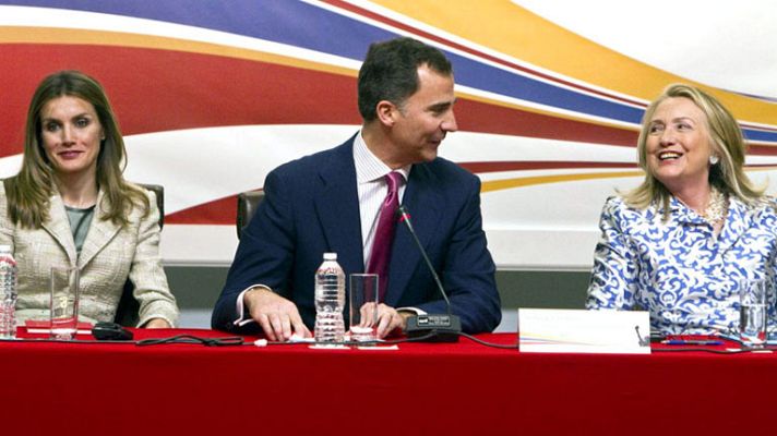 Telediario 1 - Apoyo de Hillary a España