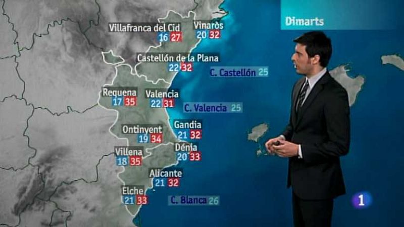 El tiempo en la Comunidad Valenciana - 25/06/12 - Ver ahora 