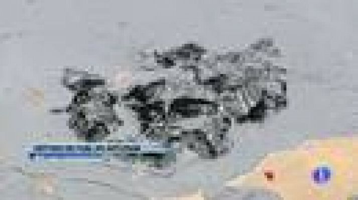 Telediario 1 - Vertido de fuel playas asturianas