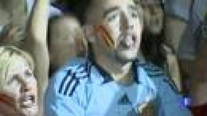 Telediario 1 - Celebración, gane o pierda España la Eurocopa