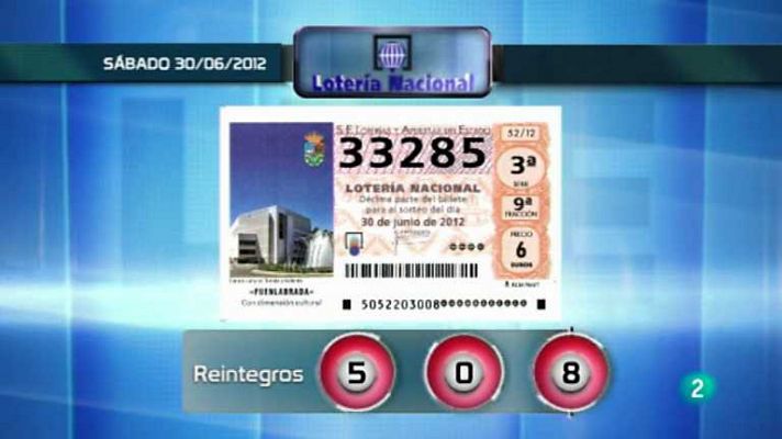 Sorteo viajero de Lotería Nacional - 30/06/12