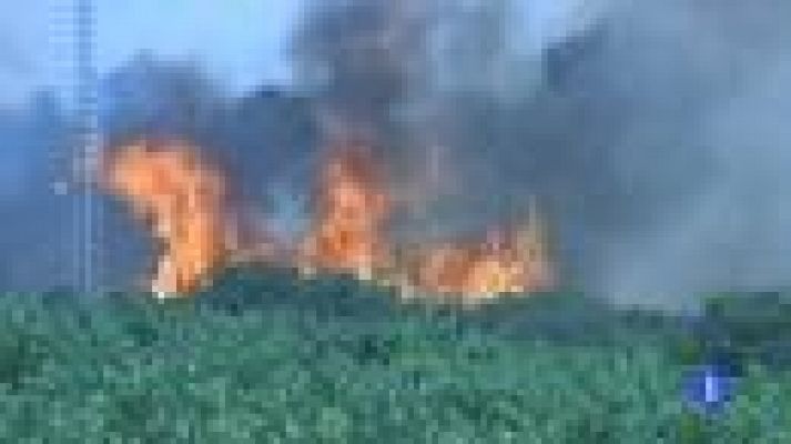 Telediario 1 - Incendio descontrolado en Valencia