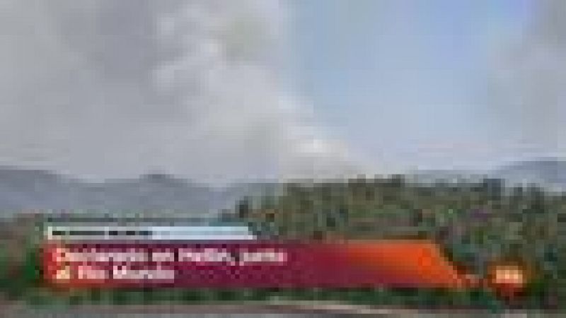 Incendio entre Murcia y Albacete