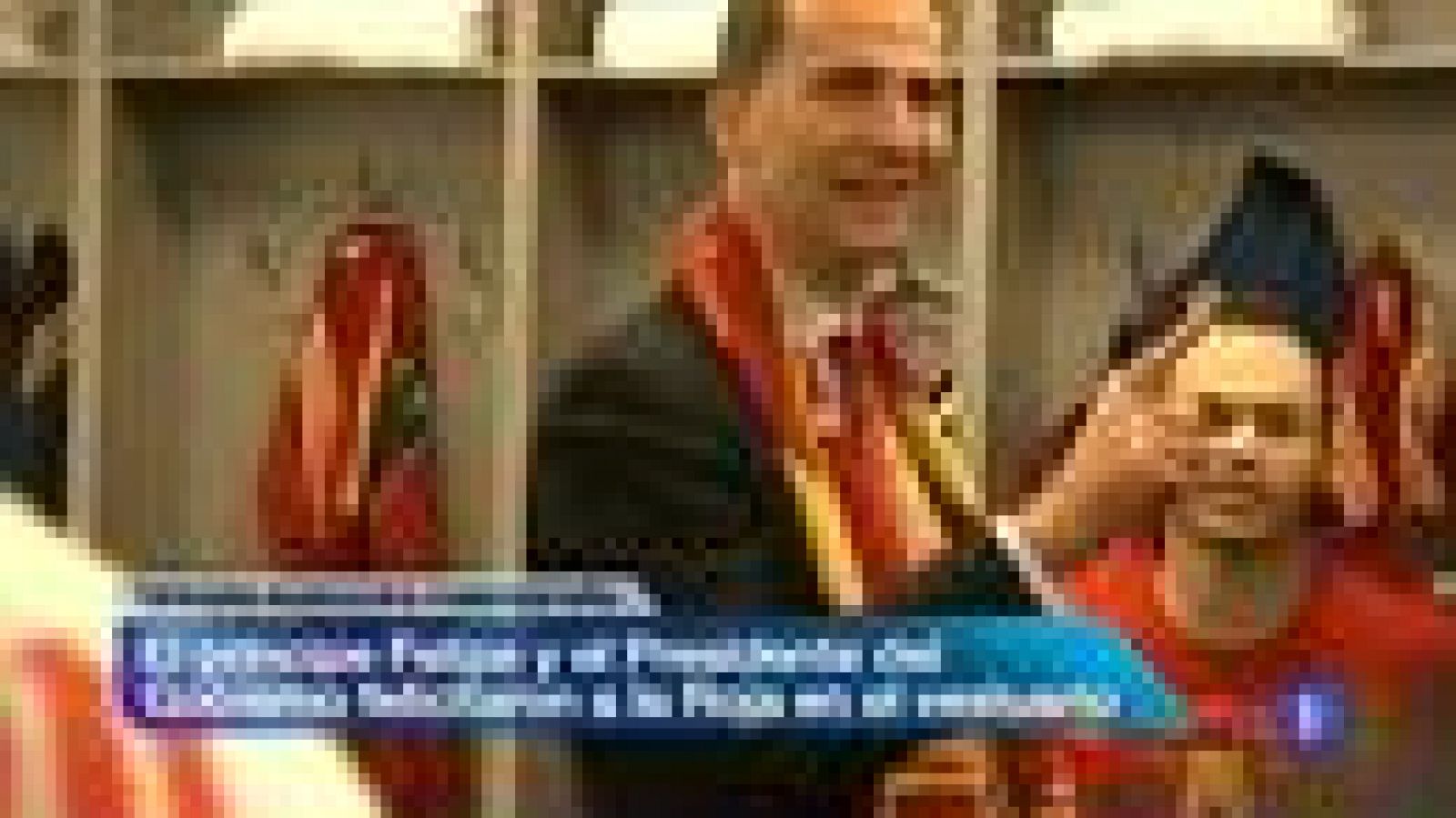 Telediario 1: El príncipe Felipe y el presidente Rajoy bajaron al vestuario | RTVE Play