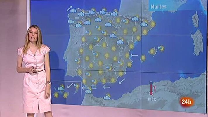 Lluvias débiles en el norte peninsular y despejado en el resto del país