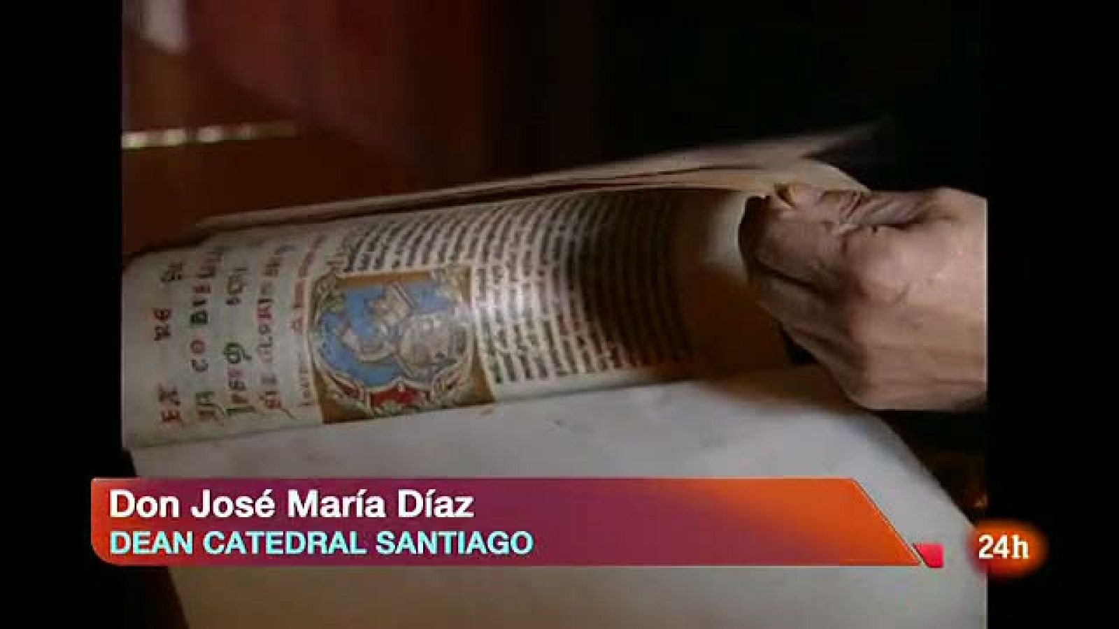 Don José María Díaz, deán de la Catedral de Santiago, confirma que se trata del Códice Calixtino. | Ver