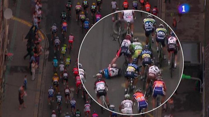 Sagan sufre la suerte de Cavendish, otra caída