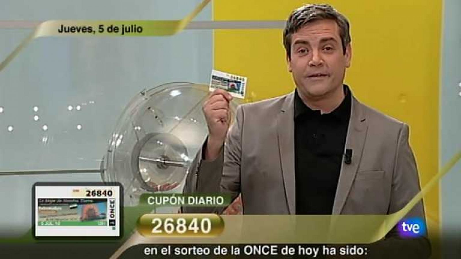 Sorteos ONCE: Sorteo ONCE -  05/07/12 | RTVE Play