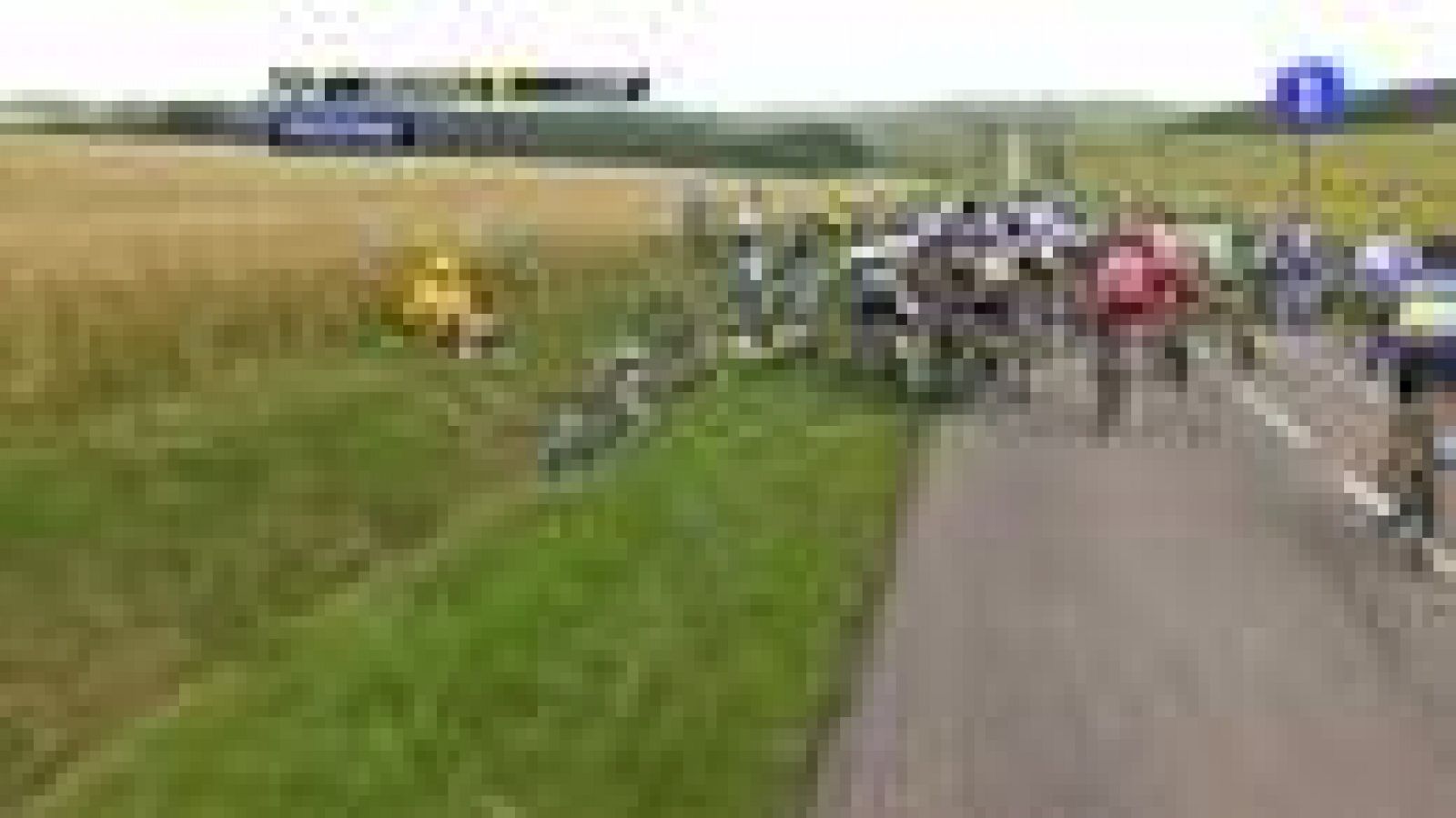 Tour de Francia: Schleck, Valverde y Cancellara, cortados por una caída | RTVE Play