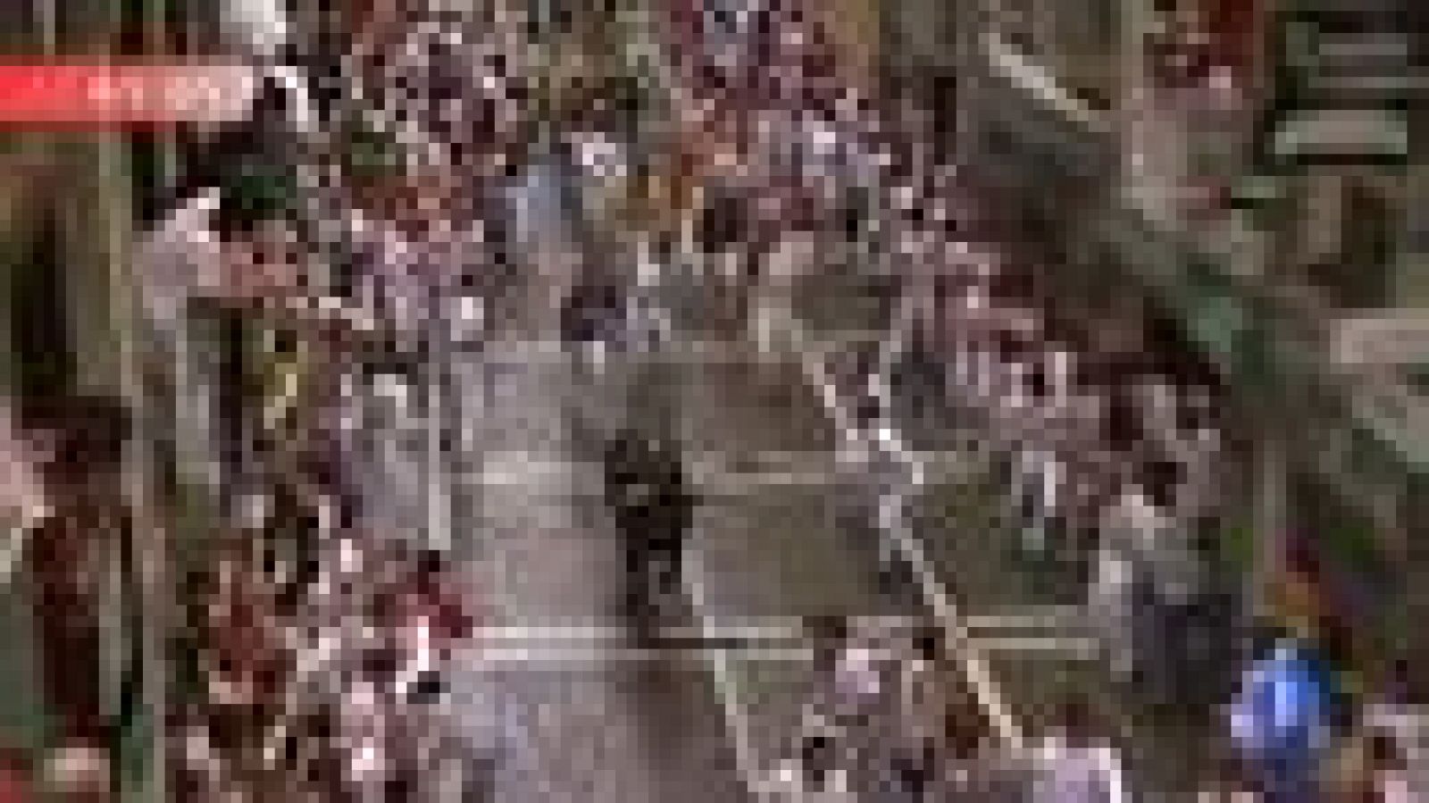 Rapidsímo y muy peligroso segundo encierro de San Fermín 2012, de Miura