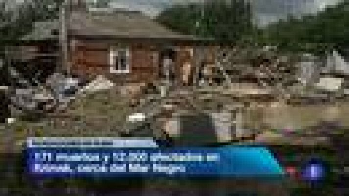 Telediario 1 - Inundaciones en Rusia