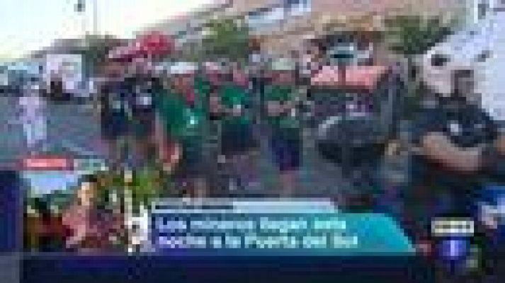 Telediario 1 - La marcha negra se prepara para entrar en Sol esta noche