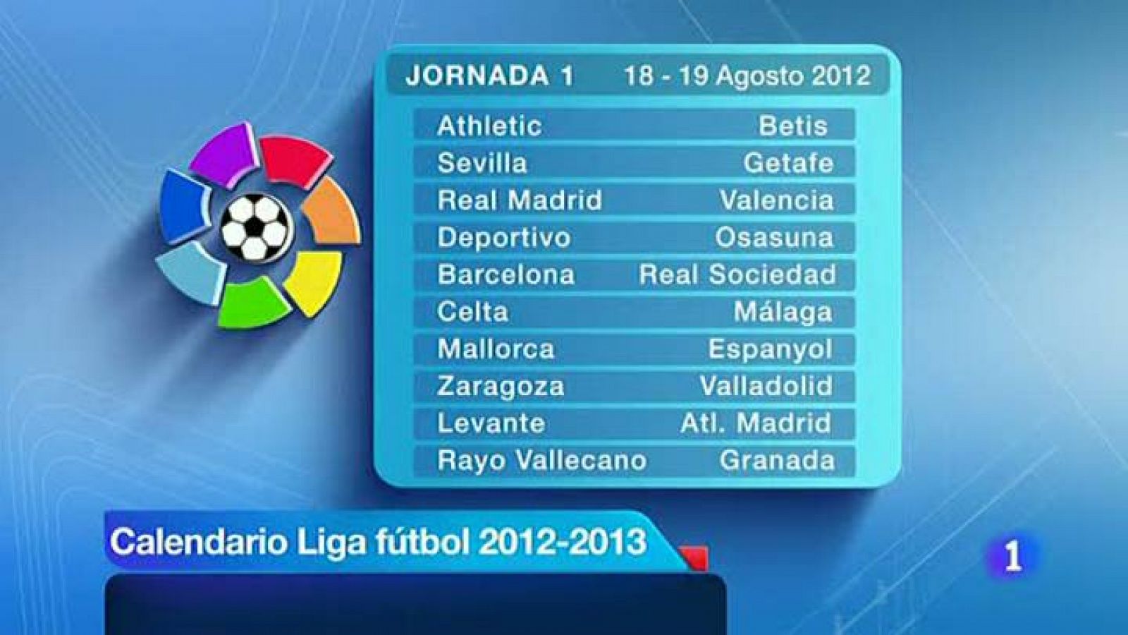 Telediario 1: La Liga de fútbol 2012- 2013, la más madrugadora de la historia | RTVE Play