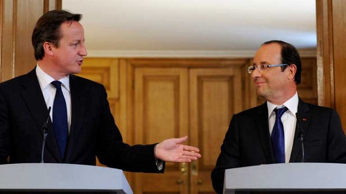 Hollande y Cameron por Europa