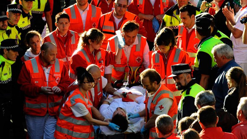 Seis heridos por contusiones en el sexto de San Fermín