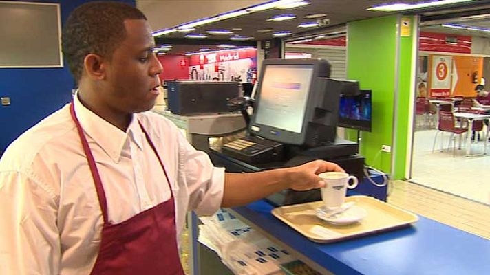 Telediario 1 - Programa de ayuda de UGT y Adecco