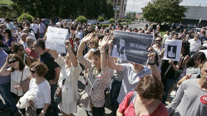 Telediario 1 - Manifestaciones contra los recortes