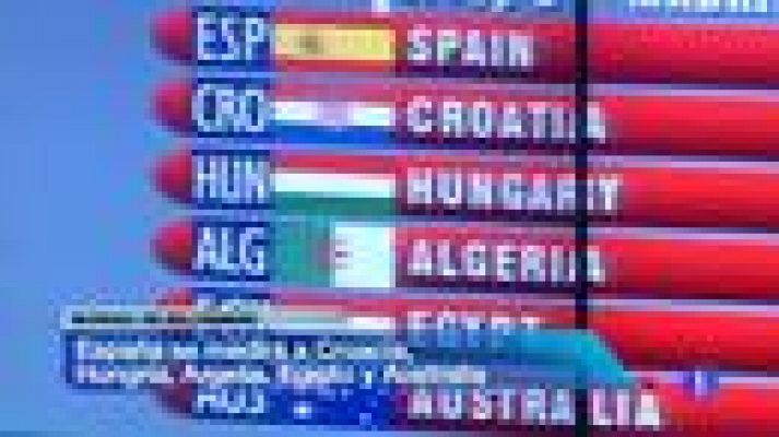España se medirá a Croacia, Hungría, Argelia, Egipto y Australia en el Mundial 2013