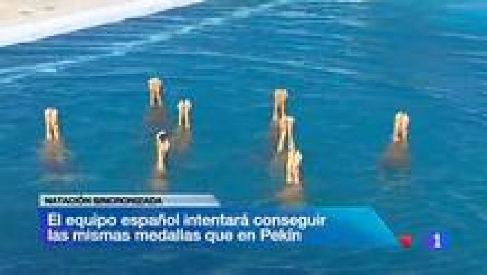 Telediario 1 - Un ejercicio muy flamenco para natación sincronizada