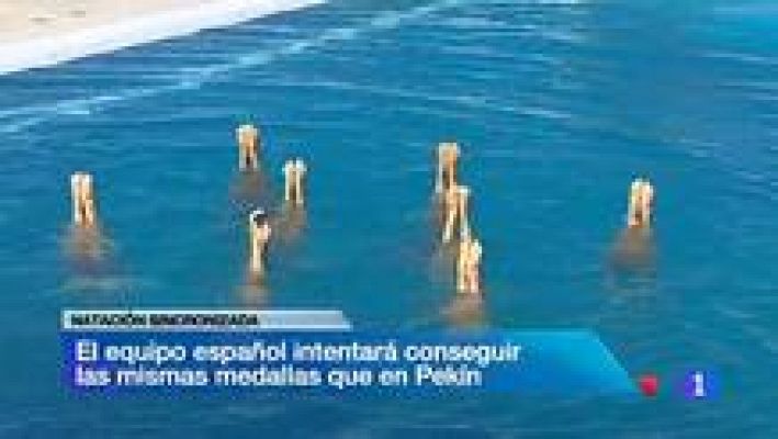 Un ejercicio muy flamenco para natación sincronizada