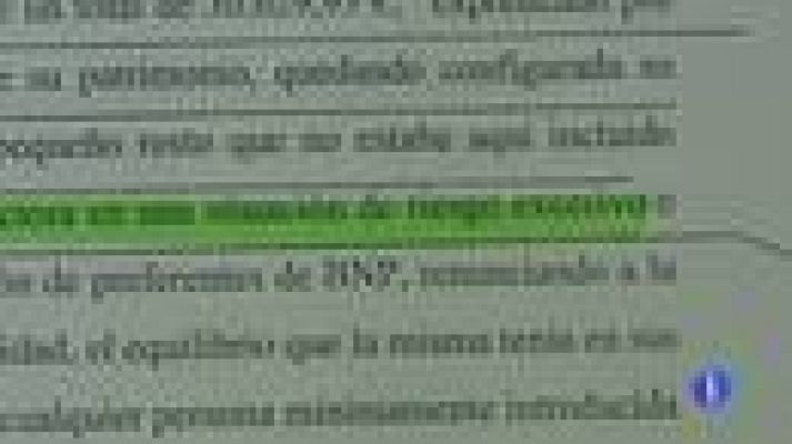 Telediario 1 - Sentencia sobre las preferentes