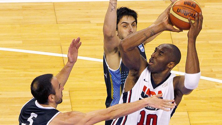 Telediario 1 - EE.UU. tumba a Argentina a medio gas