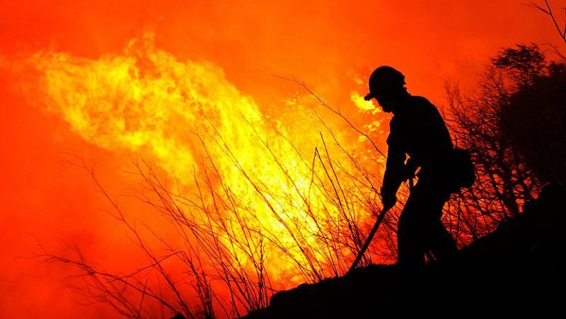 Alrededor de 1000 personas trabajan en tareas de extinción de incendios por aire y por tierra