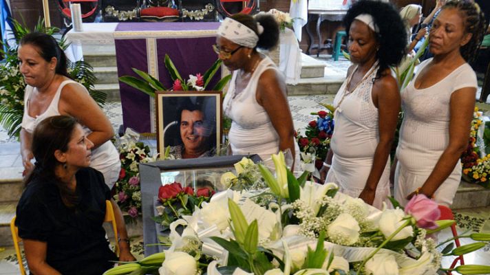 Telediario 1 - Homenaje a Oswaldo Payá en su capilla ardiente en La Habana