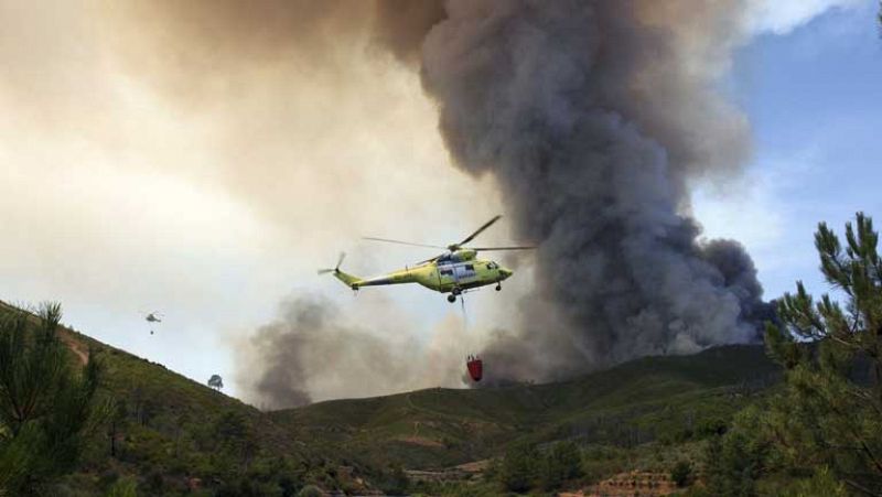 Estabilizado el incendio en las Hurdes