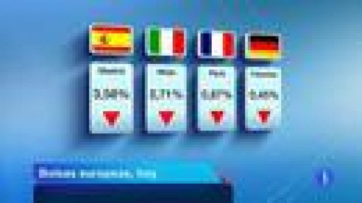 Telediario 1 - Prima de riesgo en España