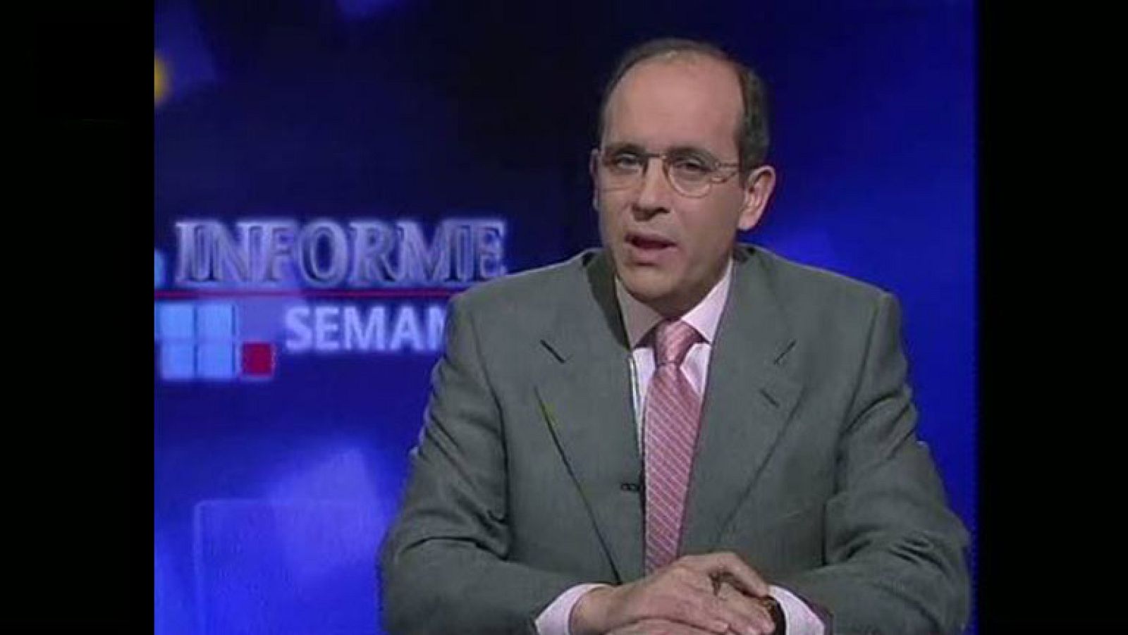 Baltasar Magro presentador de Informe Semanal desde 1996 hasta 2000 y de 2001 hasta 2004