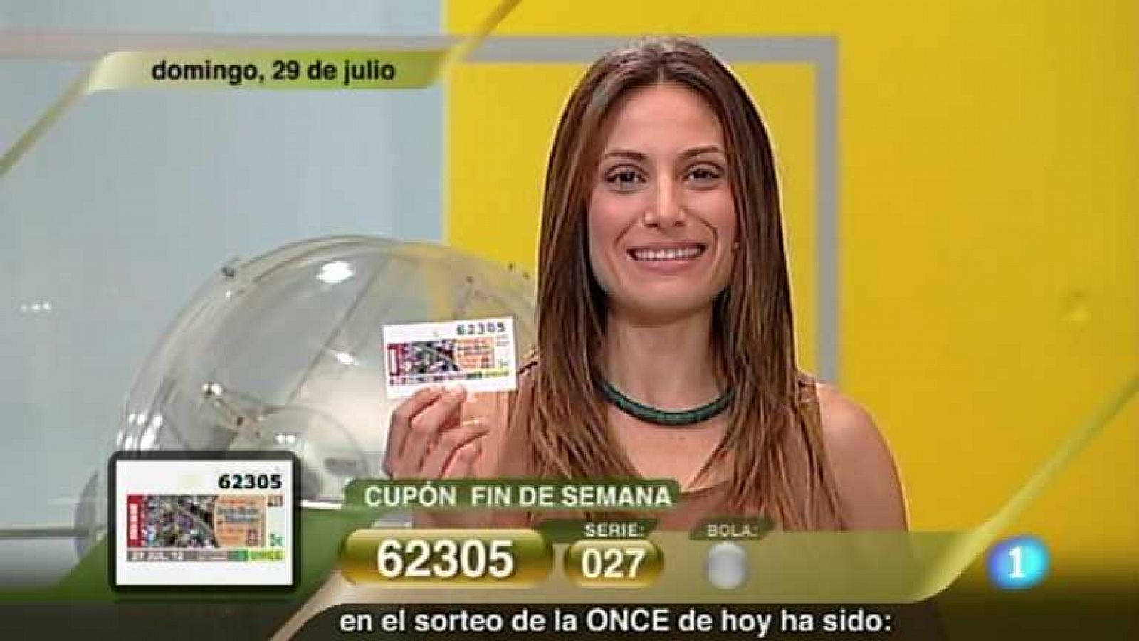 Sorteo ONCE - 29/07/12 - Ver ahora