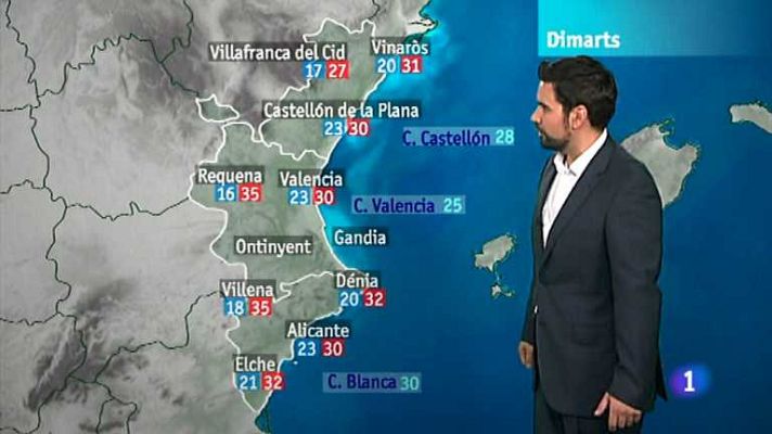 L'informatiu - Comunitat Valenciana - El tiempo en la Comunidad Valenciana - 30/07/12