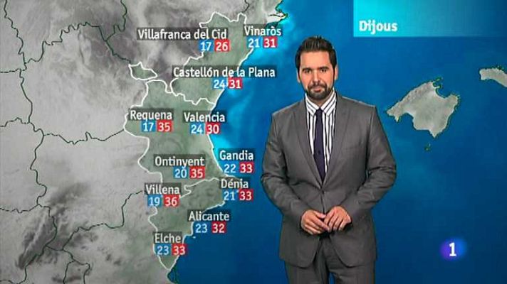 L'informatiu - Comunitat Valenciana - El tiempo en la Comunidad Valenciana - 01/08/12