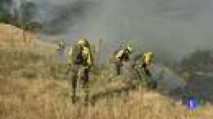 Telediario 1 - Fuego en el Parque del Alto Tajo