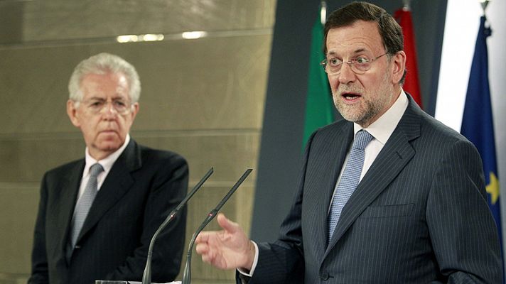 Rajoy y Monti creen que la declaración del BCE es positiva