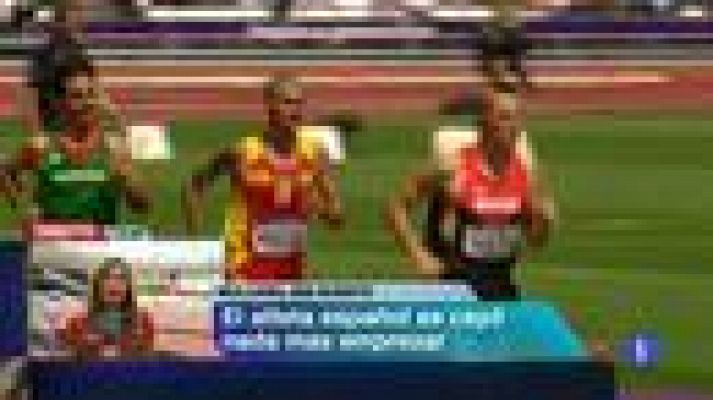 Telediario 1 - Mullera corrió los 3.000 obstáculos pero se cayó