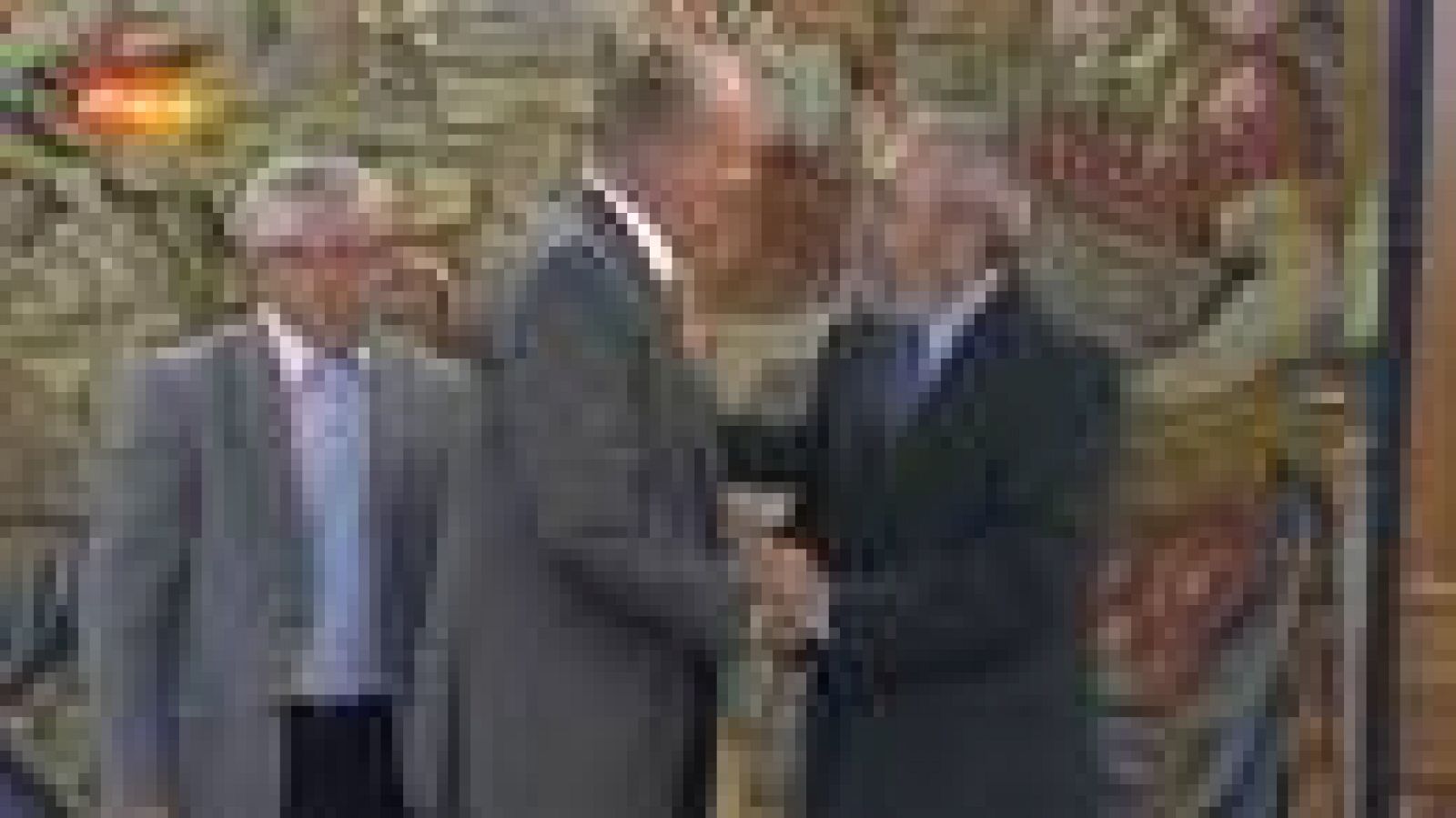 El rey se reúne con Toxo y Méndez