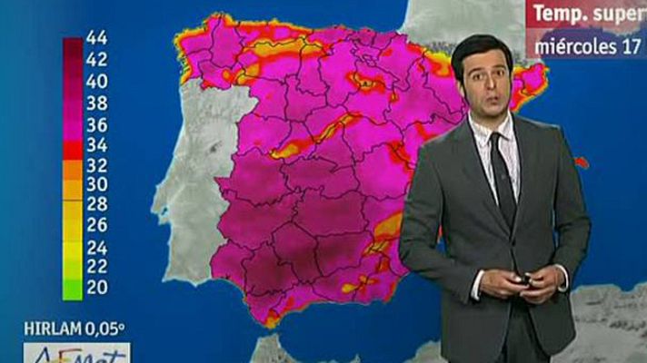 El tiempo - Altas temperaturas en toda España y tormentas en la Ibérica, la Bética y el norte