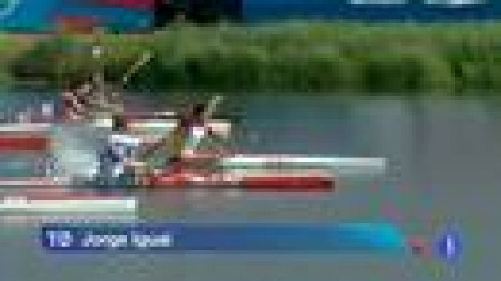 Telediario 1 - Craviotto, Benavides y Portela, a las finales de piragüismo de Londres 2012