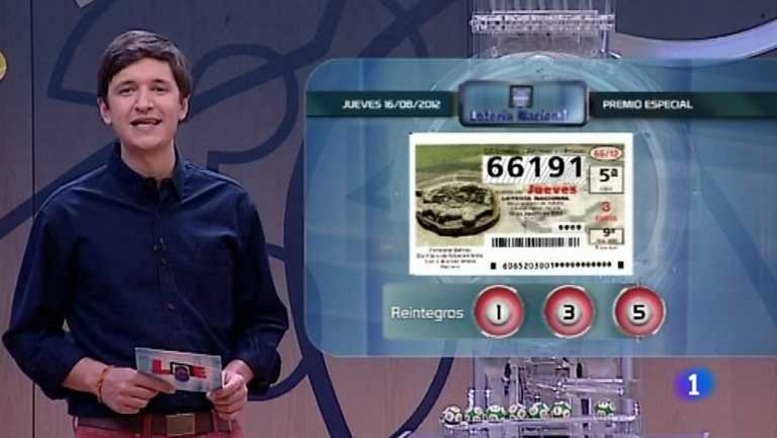 Lotería Nacional y Primitiva - 16/08/12 - ver ahora