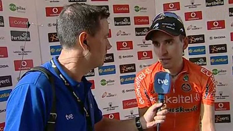 El ciclista vasco Igor Antón ha declarado, tras el primer contacto con la montaña en la Vuelta a España 2012, que, a pesar de quedarse cortado, "se siente contento por la etapa ya que era para corredores muy explosivos, como "Purito" o "Valverde". A