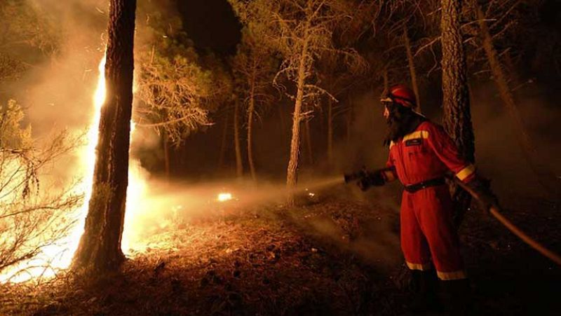 El humo del incendio de Castrocontrigo puede verse a cien kilómetros de distancia